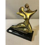 Abstract Bronze sculpture on a granite base, Signed, Originally purchased in 1992 from Rio,