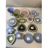A Collection of Wedgwood Lidded dishes, Pin dishes and small vases