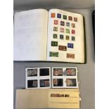 Vintage stamp album full of world stamps, Together with various loose penny reds