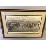 Limited edition 1894 scene at St Andrews print signed by Laurie Auchterlonie in pencil. Print is