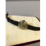 9ct gold cased mens Zenith watch by R Stewart Ltd Glasgow. Running well.