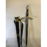 A Large display sword with scabbard and belt, Possible use for cosplay or role playing