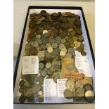 Large collection of pre decimal coins and mixed world coins includes one & two shillings, 1836 one