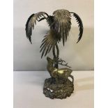 Antique Royal Stag Silver plated centre piece by Benetfink & Co London 1852/1861. Measures 43cm in
