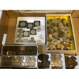 A Crate full of mixed world coins, Crowns and pre decimal coins