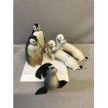 A lot of 5 USSR ceramic porcelain animal figurines