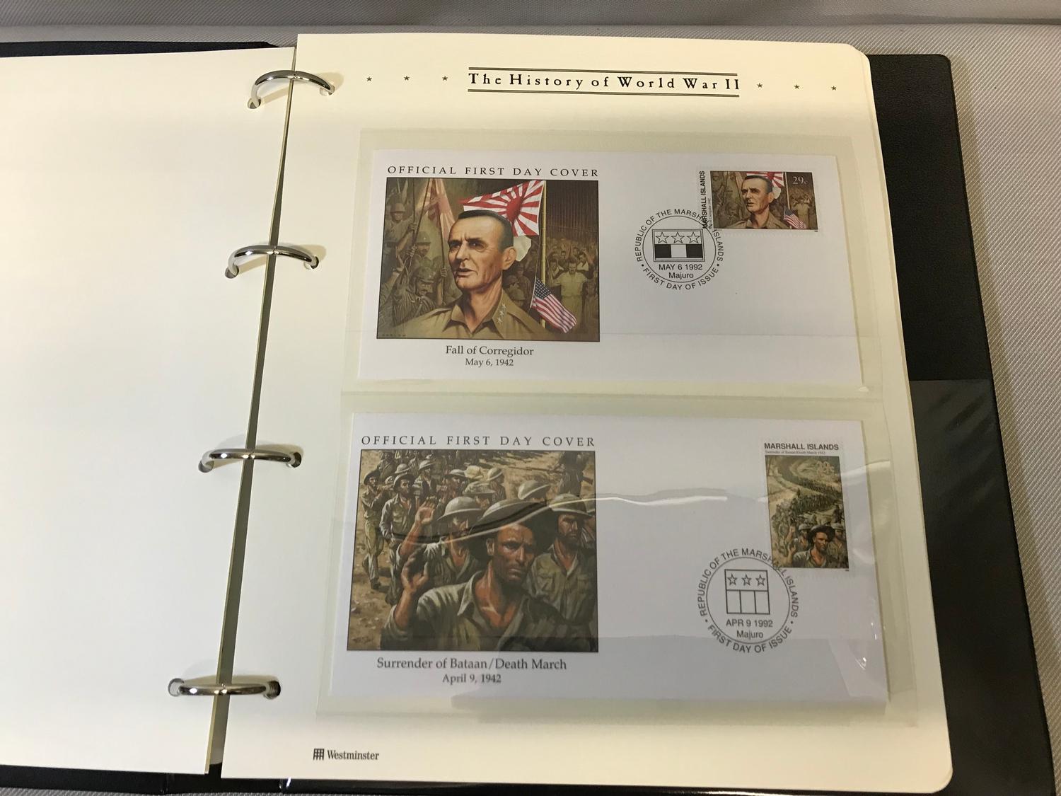 Album full of "The history of WW2" first day covers, stamps & Coin. - Image 2 of 8