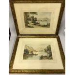 A pair of Scottish Loch scene prints, signed in pencil to the front by Henry G Walker