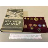 A Collection of War badges and cap badges which includes rare 1902 Queen Alexandra coronation badge,