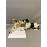 A lot of 2 USSR ceramic porcelain dog figurines