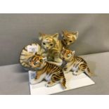 A lot of 4 USSR ceramic porcelain cat figurines