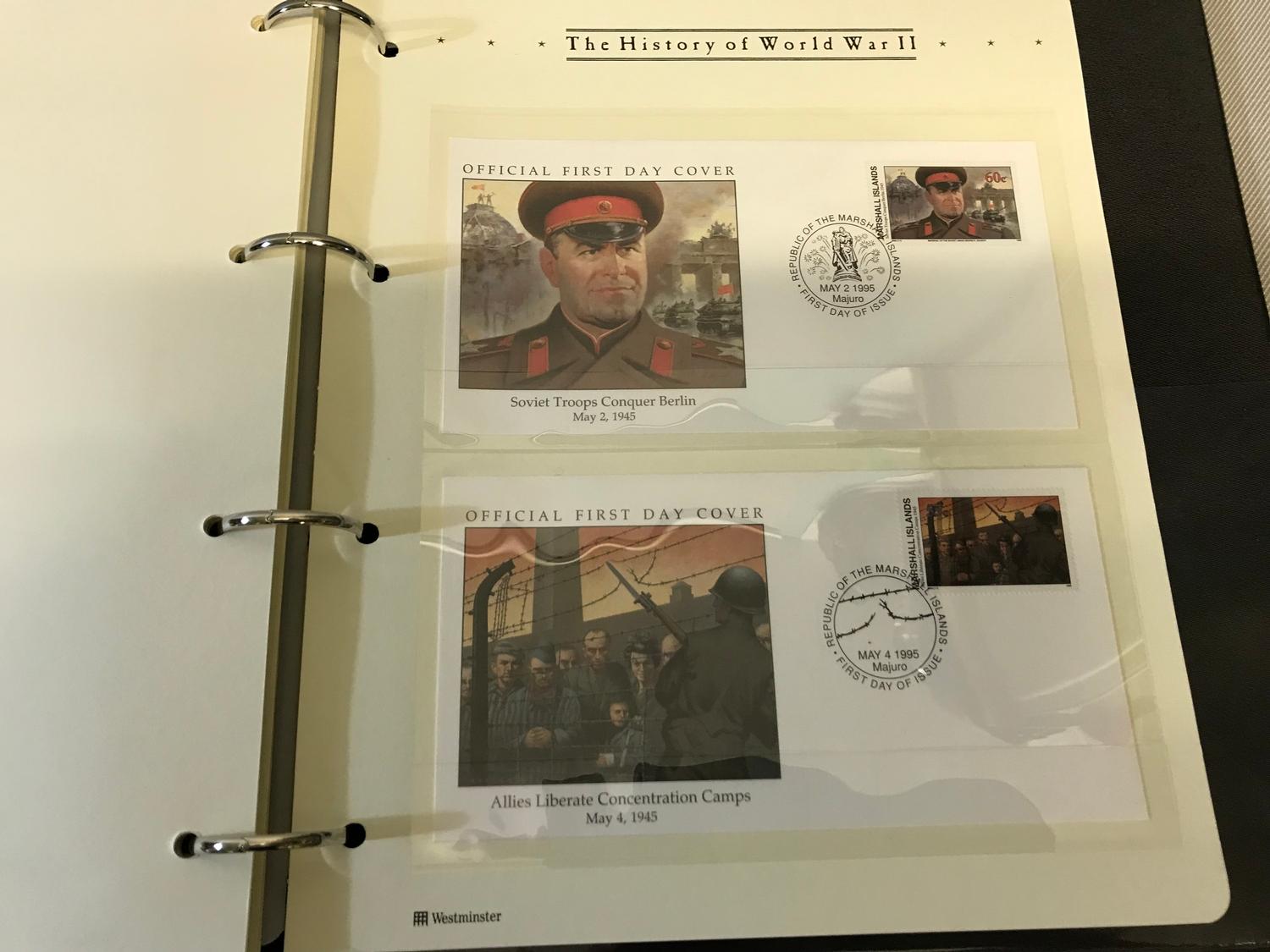 Album full of "The history of WW2" first day covers, stamps & Coin. - Image 8 of 8