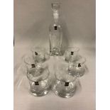 A Gleneagles decanter together with 6 whisky glasses