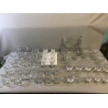 A Collection of crystal glass sets & Decanters. Includes makers Edinburgh Crystal