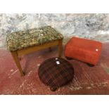 3 Various sized foot stools