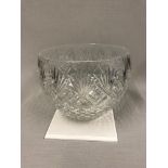 Large Waterford crystal bowl. Measures 20.5cm in height.