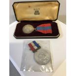 Imperial service medal & Commemorative Coronation medal 1902