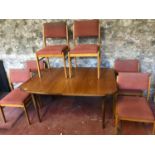 G-Plan Dining table with 6 chairs