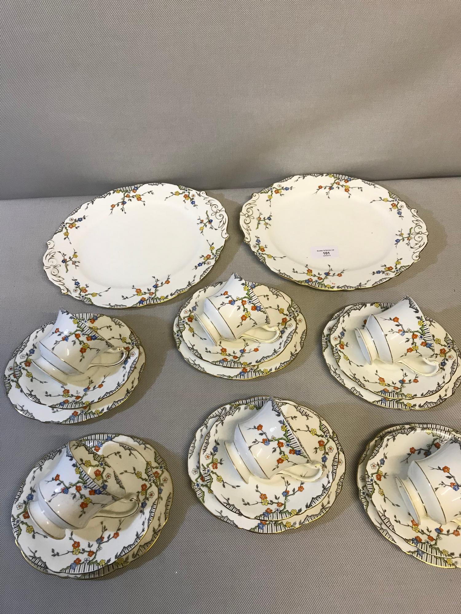 Royal Paragon "Thorn" hand painted 20 piece tea set - Image 2 of 2