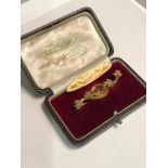 A Lot of 2 Victorian 9ct gold ladies evening brooches. 6.17grams in weight. Comes with original