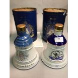 Two commemorative decanter of Bells Whisky, Queen Mothers 90th Birthday and 1990 celebrating the