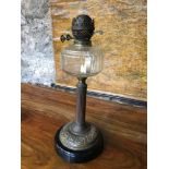 Victorian paraffin lamp base (no shade), measures 50cm in height