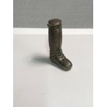 Silver 925 boot vesta case. Stands 7cm in height.