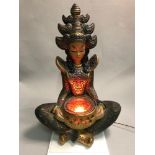 Original vintage 1950's 60's Tretchikoff lamp, Thai lady, In working order. Stands 43cm in height.