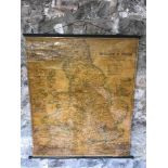 Antique W & A.K Johnston's Railway map of England & Wales, 133x117cm