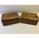 Victorian writing slope box & Victorian jewellery box