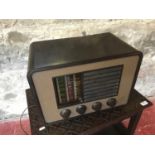 Vintage Ferranti Bakelite valve radio