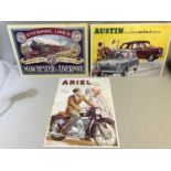 A Lot of 3 reproduction metal advertising signs.