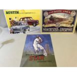 A Lot of 3 reproduction metal advertising signs.