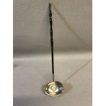 Silver and horn ladle, styled with a 1787 Georgivs 3rd silver coin.