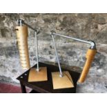 A lot of two contemporary angle poise office lamps