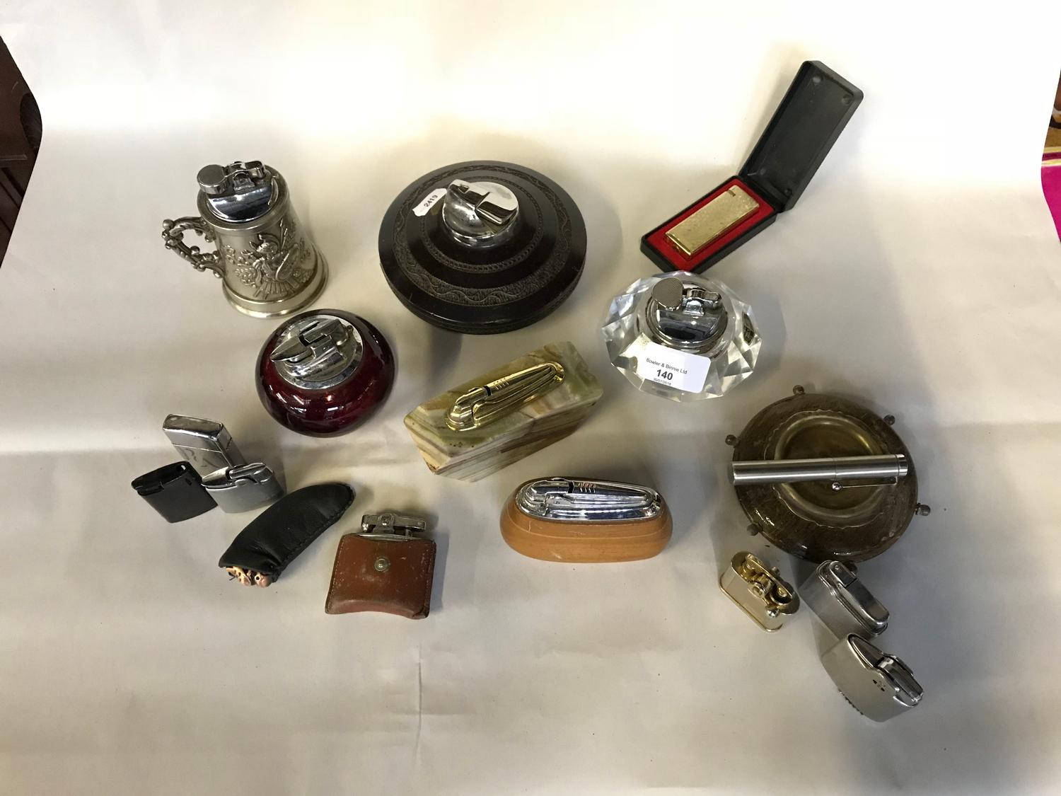 A collection of various lighters