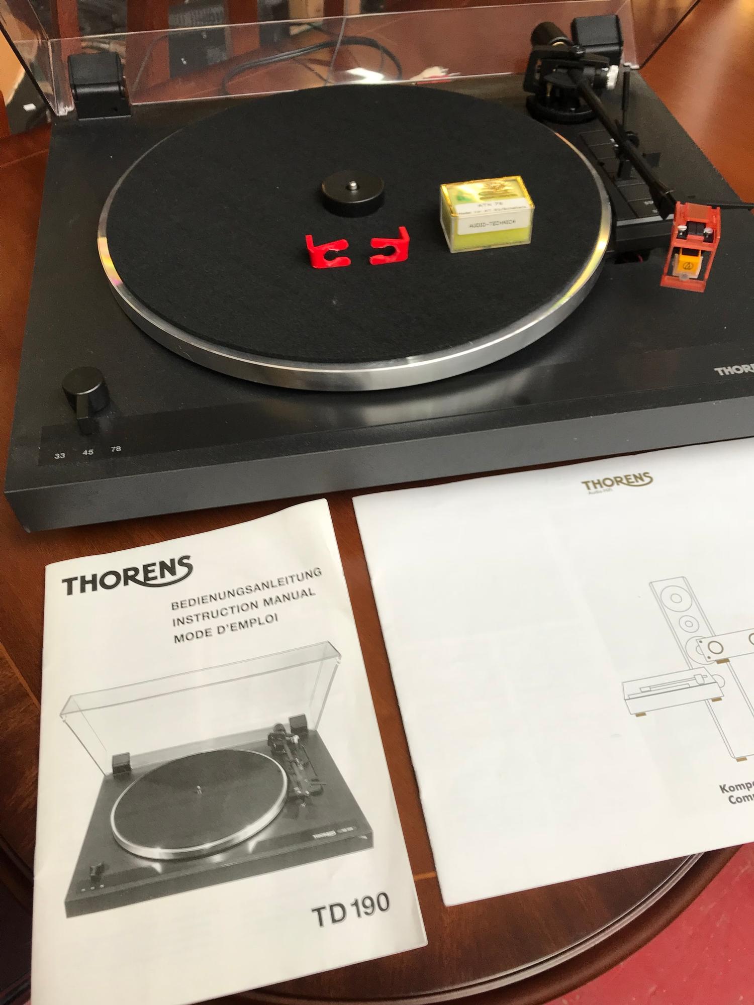 Thorens TD 190 Turntable with instruction booklets. Needs power pack. Comes with spare needle. - Image 3 of 3