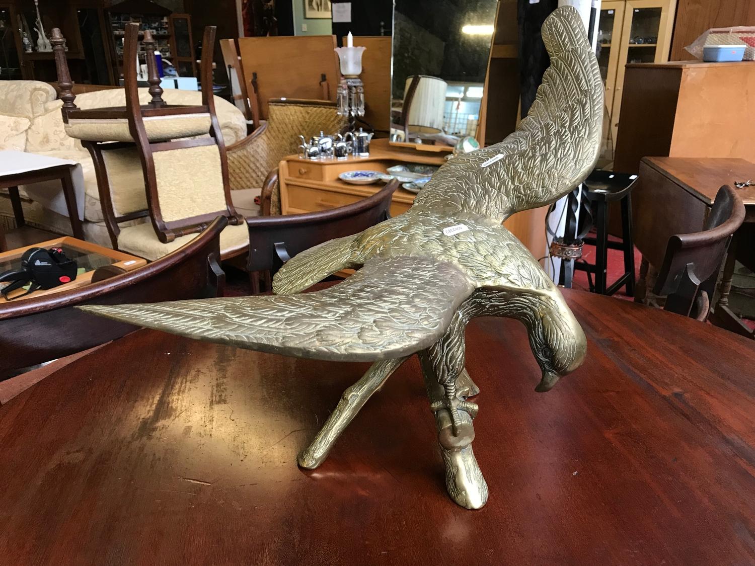 Large brass golden eagle centre piece