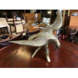 Large brass golden eagle centre piece