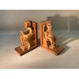 A pair of hand carved Spanish figures