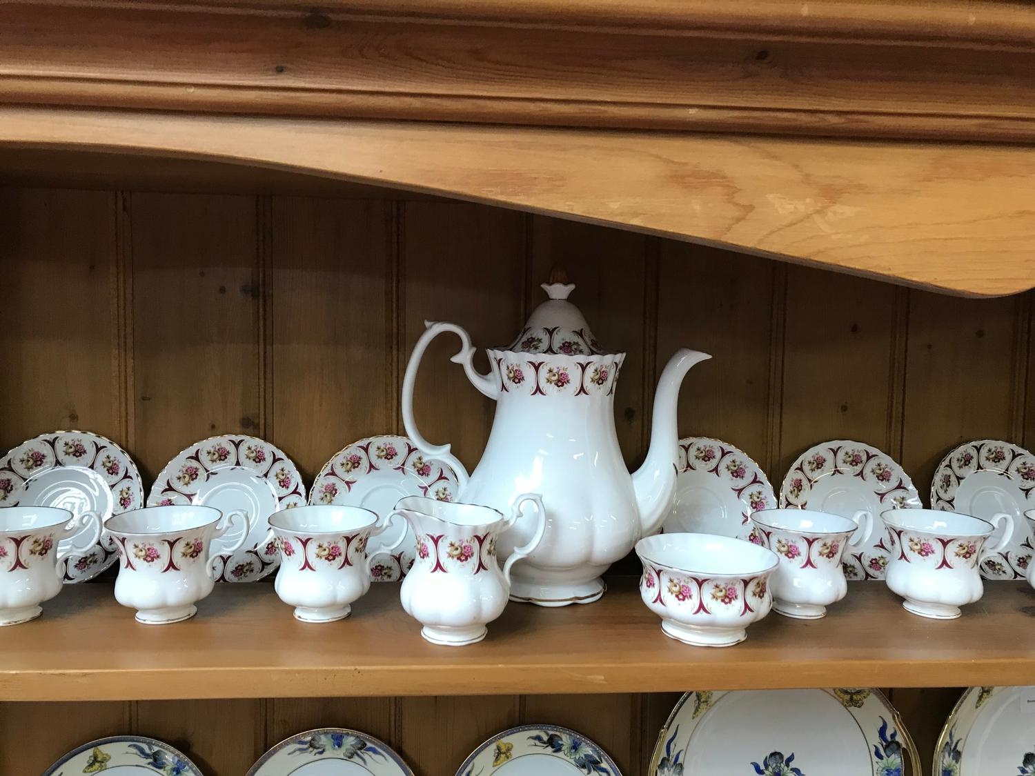 15 Piece Bone Coronet China tea set