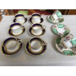 12 Piece Paragon "Athene" tea set together with 5 piece Aynsley hand painted tea for two set painted
