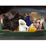 Box of porcelain collectables as pictured