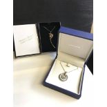 Harbron design silver chain and pendant made in Oban, together with P Kennedy silver chain with