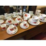 Wedgwood Susie Cooper Design 40 piece "Cornpoppy" dinner/ tea service