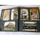 An old postcard album full of 1900s 1910-30s postcards mostly Scottish. Also includes Certificate to