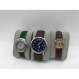 Ladies Emporia Armani watch, Ellesse ladies watch & Timex Indiglo WR30M watch