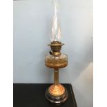 Victorian Brass & glass paraffin lamp