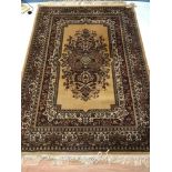 Large ornate Persian style rug. Highly decorative.