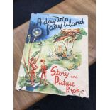 Sigrid Rahmas "A Day in Fairy Land" illustrated by Ana Mae Seagren. Measures 47x36cm. Has dust cover